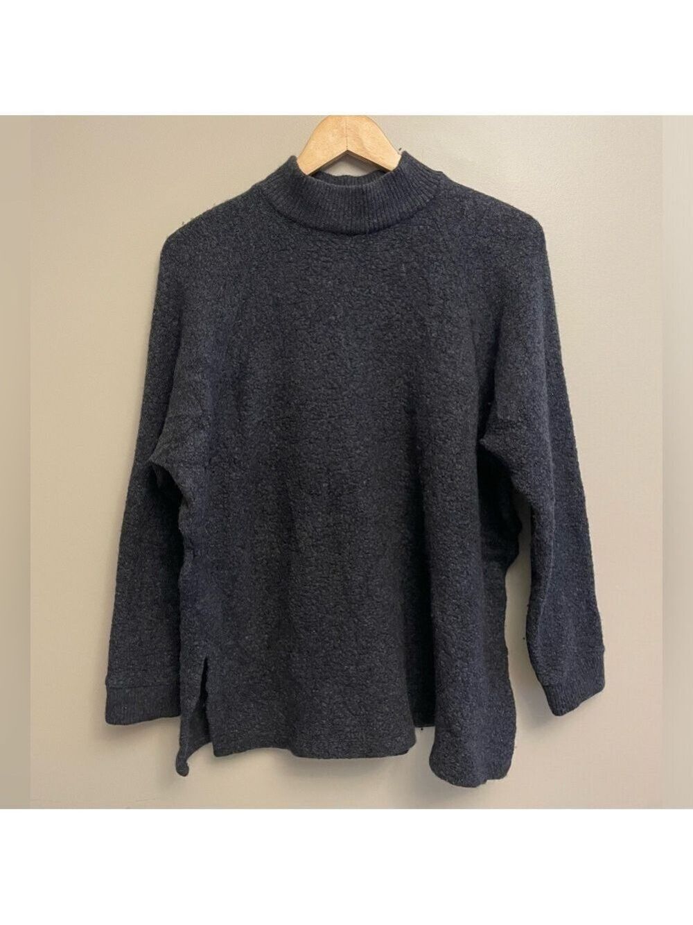Eileen Fisher Wool Blend Knit Grey Sweater Small